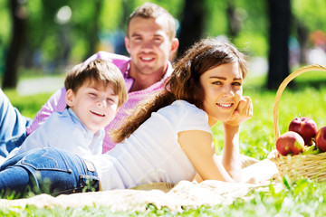 Fototapeta premium Picnic in garden