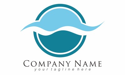 Water swimming Logo vector