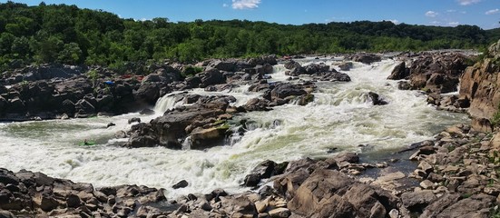 Panoramic View at Great Falls of the Potomac,
Washington D.C.