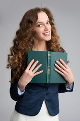 Young woman with a book