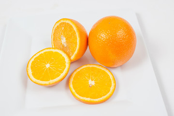 orange fruit isolated on white background