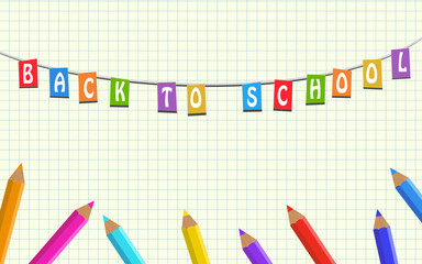 Vector Back ground for Back to School.