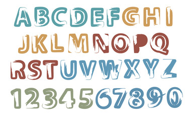 painted letters and digits