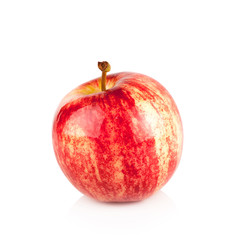Red apple on white background