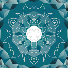 Azure vector design in orient style