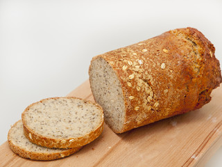 whole grain spelt bread with chia and oats