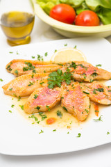 Triglie in umido, Surmullet soup, Mediterranean Cuisine 