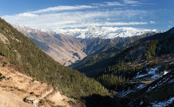 Lower Dolpo - landscape scenery around Dunai