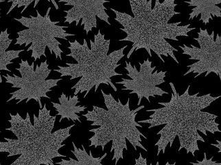 Decorative vector seamless pattern with maple leaves