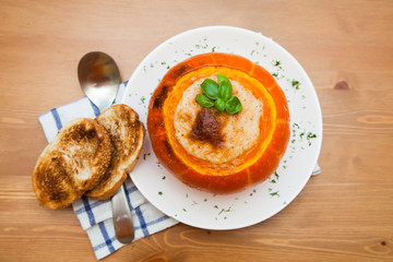 Stuffed pumpkin