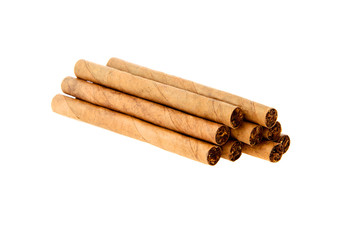 Cigars on White Background