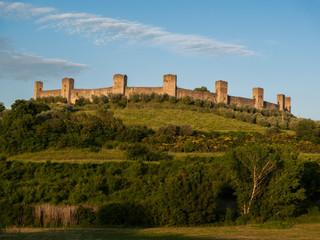 Fototapeta na wymiar Monteriggioni Festung in der Toskana