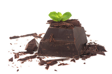dark chocolate and fresh mint