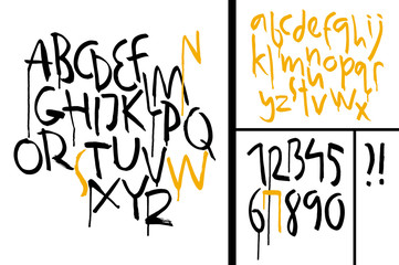 Modern Vector Grunge Alphabet