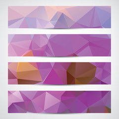 Abstract geometric vector banners set