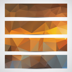 Abstract geometric vector banners set