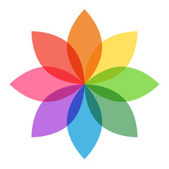 Pastel Rainbow Flower