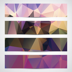 Obraz premium Abstract geometric vector banners set