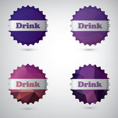 Bottle cap design white background