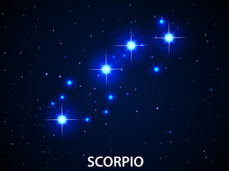 Fototapeta na wymiar Set of Symbol Zodiac Scorpio