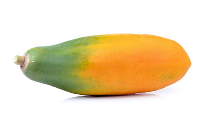 papaya on white background
