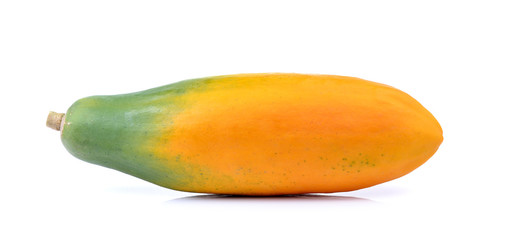 papaya on white background