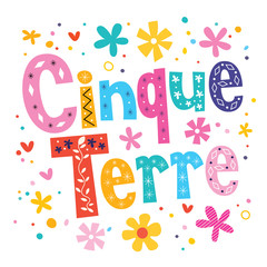 Cinque Terre vector lettering decorative type