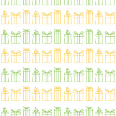 seamless pattern different gift box.