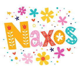 Naxos vector lettering decorative type
