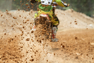 Mud debris from a motocross race © toa555