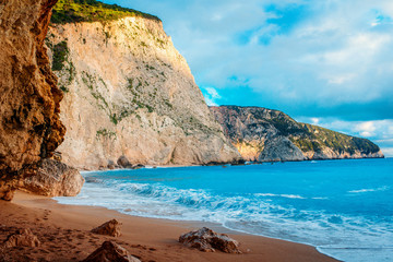 Fototapeta na wymiar Porto Katsiki beach on Lefkada island