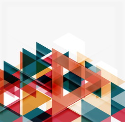 Abstract geometric background. Modern overlapping triangles