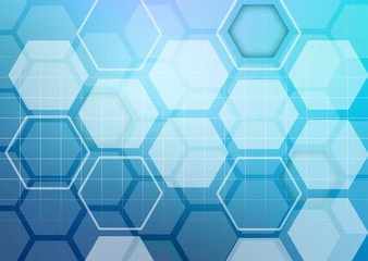 Abstract colorful background of hexagonal shapes