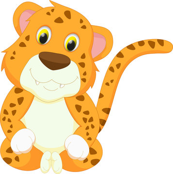 cute leopard cartoon