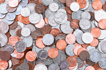 American coins background - Powered by Adobe