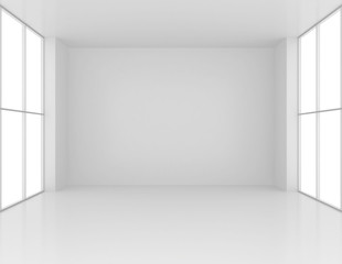 Clean and empty white room