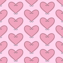 Vignette hearts pattern