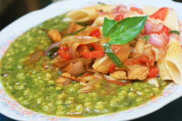 Wheat with lomo saltado