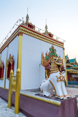 Wat Jong Klang delicate with Burmese and Thai fusion art in even