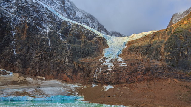 Melt-water lake below Mount Edith Cavell, Jasper National Park, 