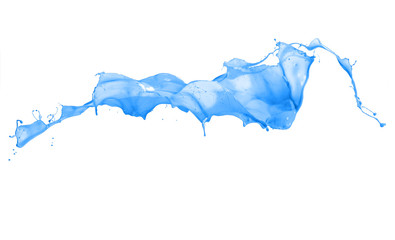 Blue splash isolated on white background50