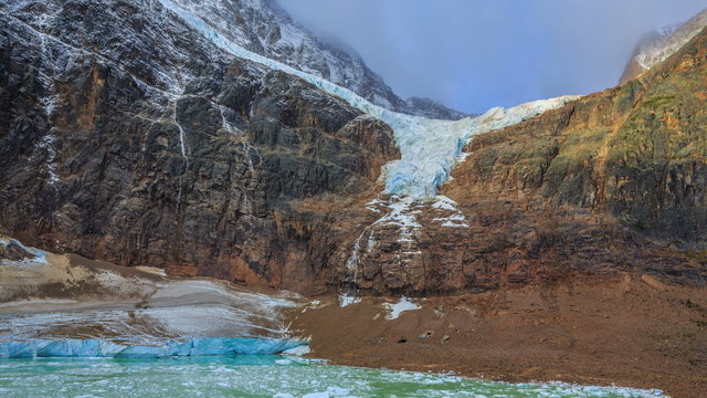 Melt-water lake below Mount Edith Cavell, Jasper National Park, 