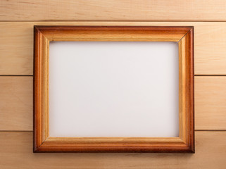 photo frame on wood