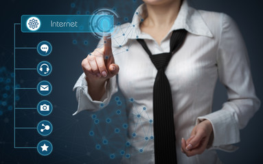 business, technology, internet and networking concept - business