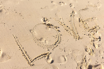 Love written on the sand