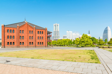 Naklejka premium Yokohama Minato Mirai 21 in Yokohama, Japan