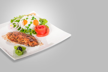 Chicken fillet on plate 