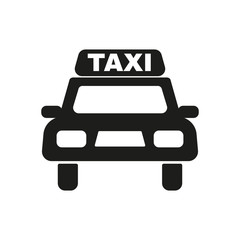 The taxi icon. Taxicab symbol. Flat