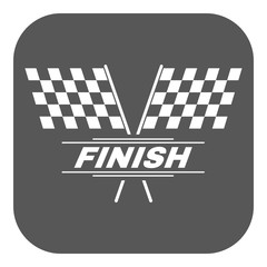 The race flag icon. Finish symbol. Flat