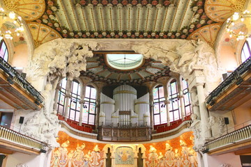 スペインのカタルーニャ音楽堂メインホール